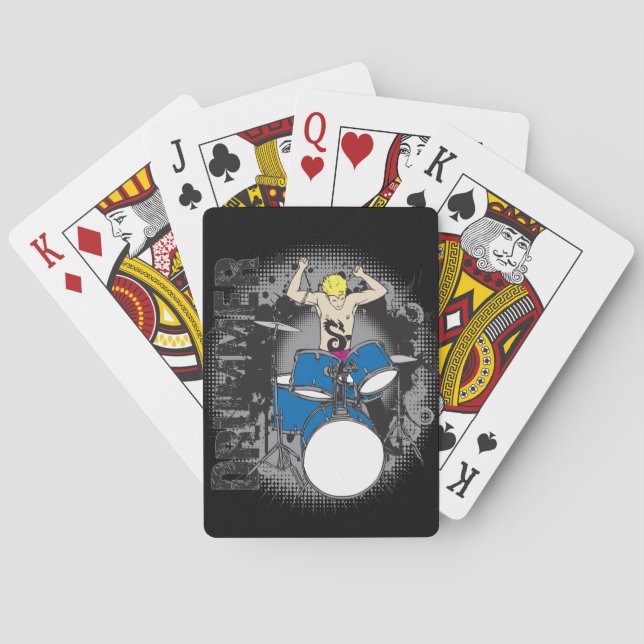Cartas De Reproducción De Drummer Para Amantes De  (Reverso)