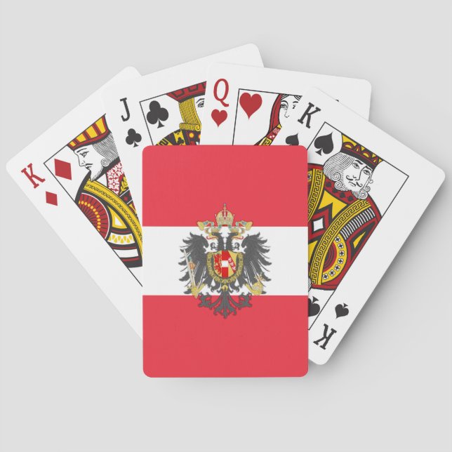 Cartas de reproducción de la bandera de Austria (Reverso)