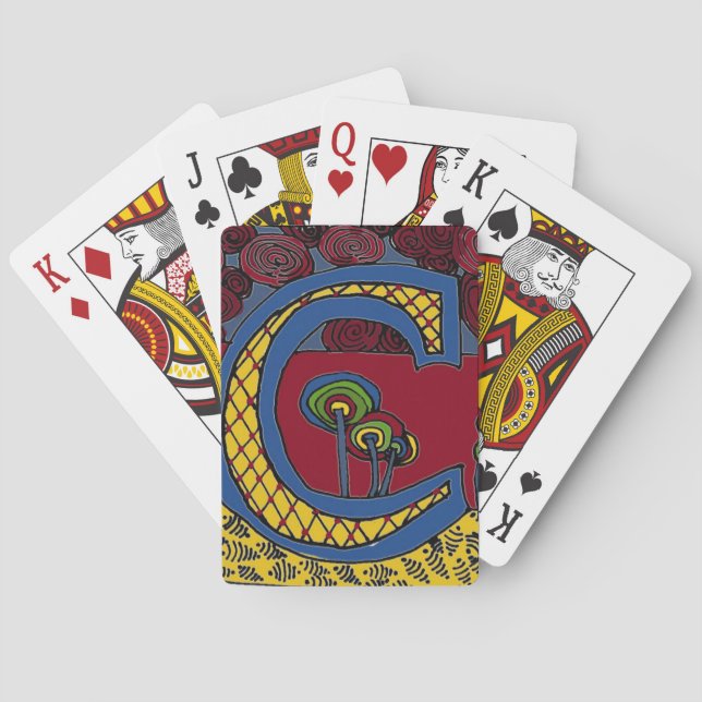 Cartas de reproducción de letras C (Reverso)