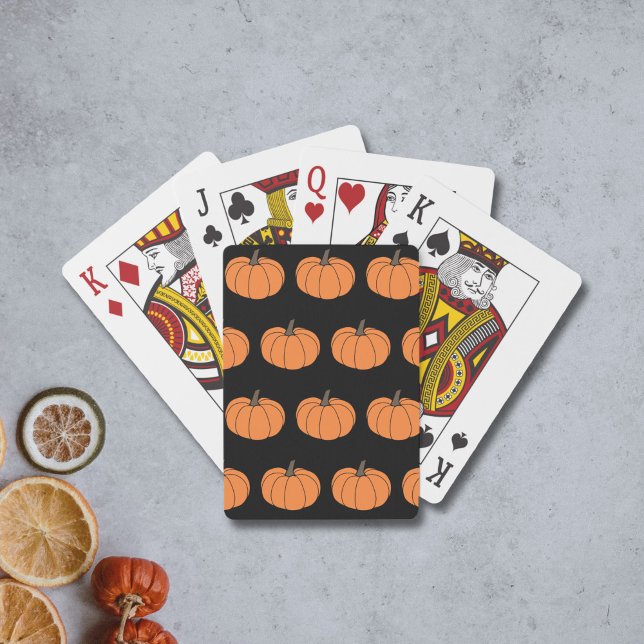Cartas de reproducción de patrones de calabaza (Pumpkin Pattern Playing Cards)