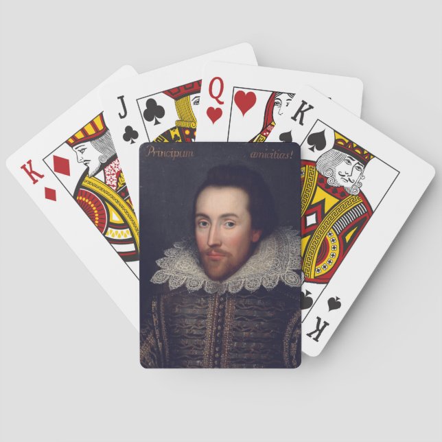 Cartas de reproducción de retrato de Shakespeare W (Reverso)