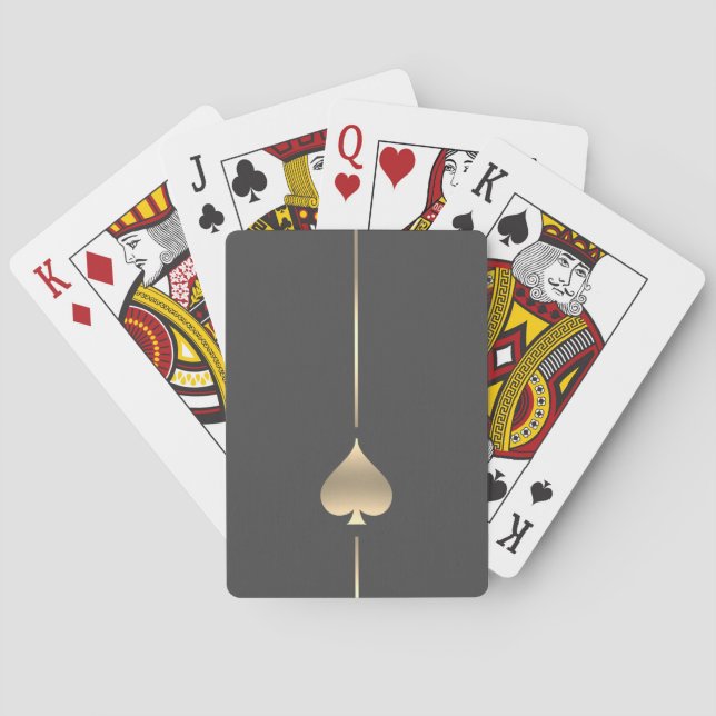 Cartas de reproducción de símbolos de oro minimali (Reverso)