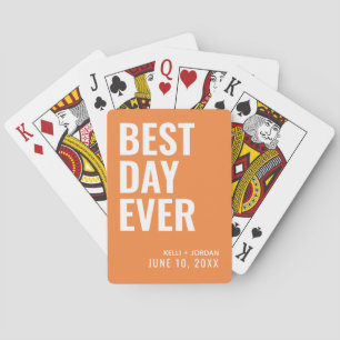 Cartas de reproducción del mejor día de Boda de la