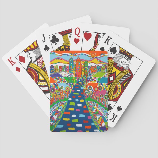 Cartas de reproducción en el Skyline de Filadelfia (Reverso)