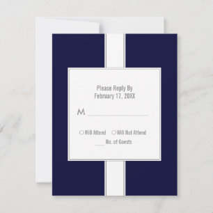 Cartas de respuesta de Bar o Bat Mitzvah {Azul osc