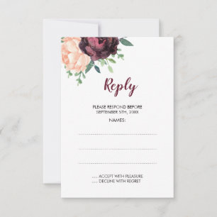 Cartas de respuesta del Rosa Borgoña Peach Peony B