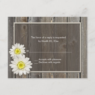 Cartas de respuesta RSVP de la boda de la marea de