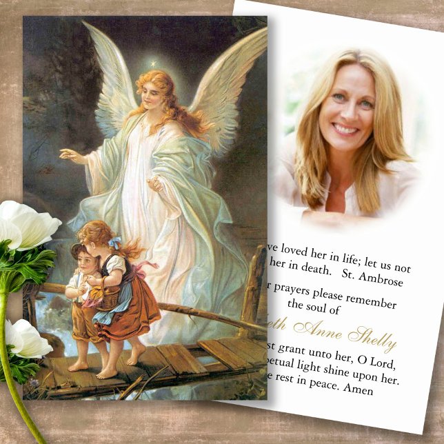 Cartas de simpatía de la oración del Ángel de la P (Forever in our hearts, celebration of life, in loving memory of, prayer cards for bereavement)