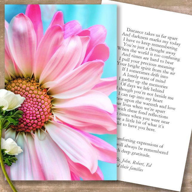 Cartas de simpatía de la oración del funeral de Da (Forever in our hearts, celebration of life, in loving memory of, prayer cards for bereavement)