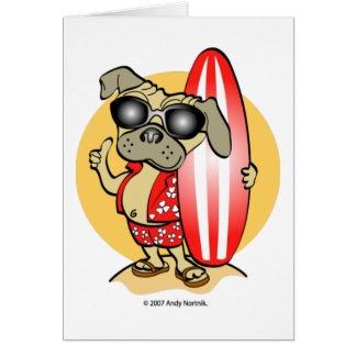 Cartas de Surfin de estilo retro