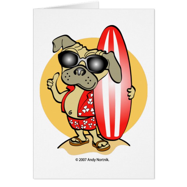 Cartas de Surfin de estilo retro (Frente)