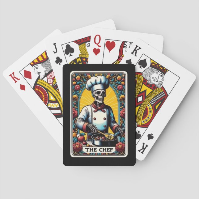 Cartas de Tarot Poker del Chef Skeleton (Reverso)