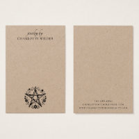 Cartas de visualización de collar de joyas rustica