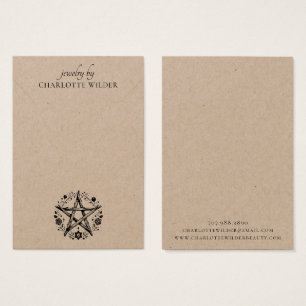 Cartas de visualización de collar de joyas rustica