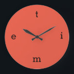 Cartas del reloj de pared cuadrado de TIME<br><div class="desc">tiempo</div>