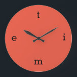 Cartas del reloj de pared cuadrado de TIME<br><div class="desc">tiempo</div>