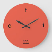 Cartas del reloj de pared cuadrado de TIME