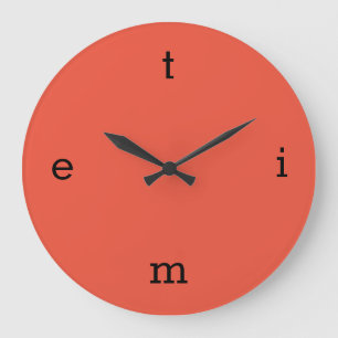 Cartas del reloj de pared cuadrado de TIME