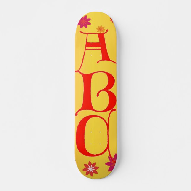 Cartas del Skateboard ABC (Anverso )
