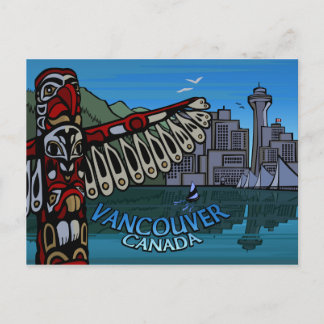 Cartas del Tótem de las postales de Vancouver