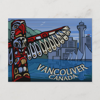 Cartas del Tótem de las postales de Vancouver