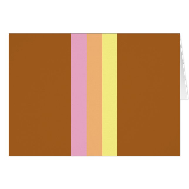 Cartas en blanco de bandas retro (Naranja múltiple (Anverso (Horizontal))