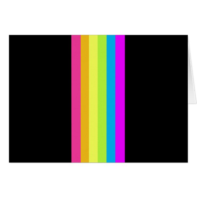 Cartas en blanco de bandas retro (negro y neón múl (Anverso (Horizontal))