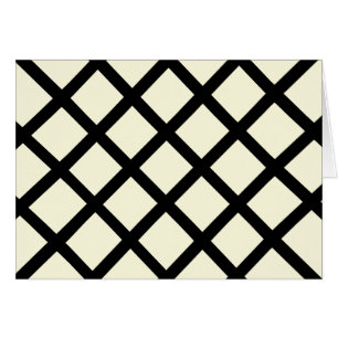 Cartas en blanco de lattice (crema y negro)