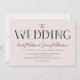 Cartas florales formales de Musk Rosado Invitación