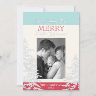 Cartas fotográficas de árboles blancos de Navidad 