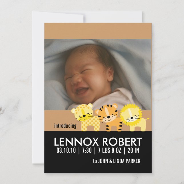 Cartas fotográficas para el anuncio de nacimiento  (Anverso)