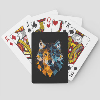 cartas geométricas de cabeza de lobo
