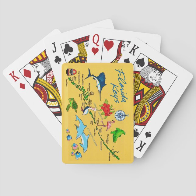 Cartas ilustradas de Florida Keys (Reverso)