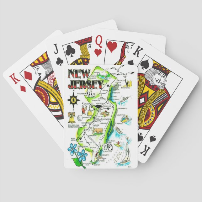 Cartas ilustradas del estado de Nueva Jersey (Reverso)