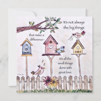 Cartas inspiradoras de pintura en el hogar de aves