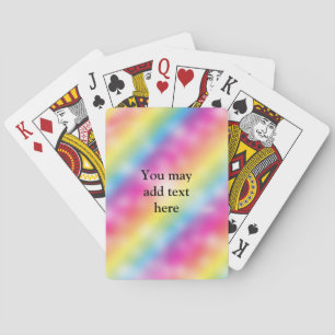 Cartas jugables de colores suaves de arcoíris y br