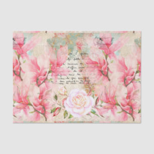 Cartas manuscritas con papel de fondo floral vinta