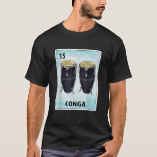 Cartas mexicanas Conga en camiseta