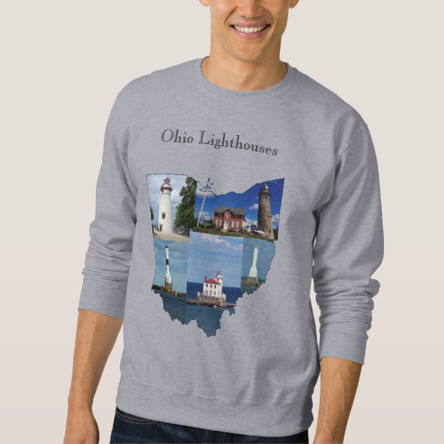 Cartas negras de la camisa de Ohio Lighthouses (Anverso)