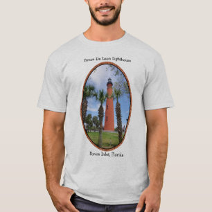 Cartas negras de la camisa del faro de Ponce De Le