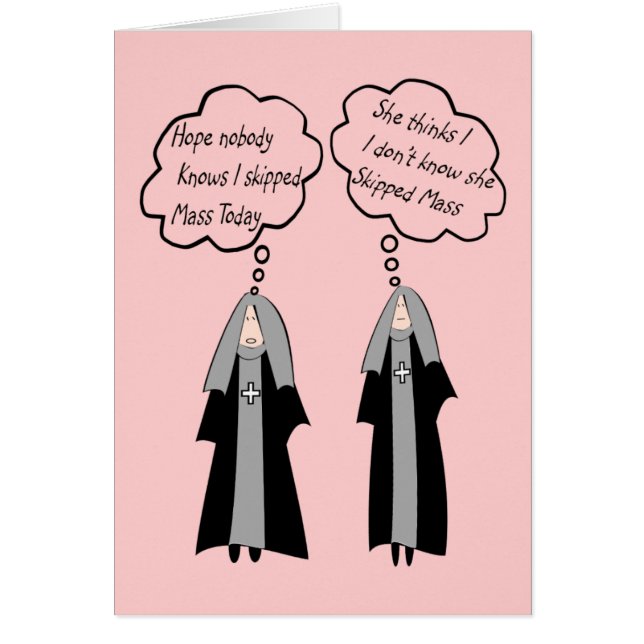 Cartas Nun "Things Nuns Think About" Graciosamente (Frente)