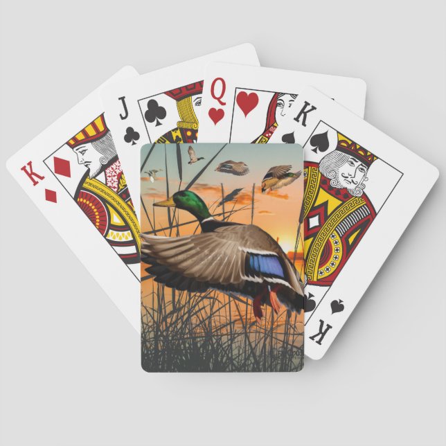 Cartas para jugar a la caza de pavos, Mallard vola (Reverso)