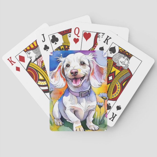 Cartas para jugar al perro con cachorros de Dachsh (Reverso)