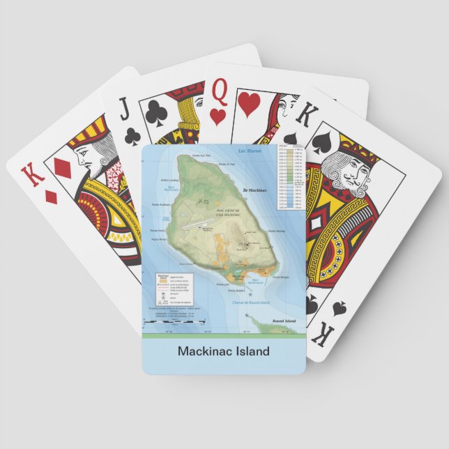 Cartas para jugar en bicicleta de la topografía de (Reverso)