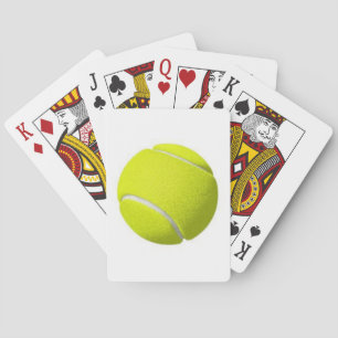 Cartas Pelota de tenis en una baraja de naipe