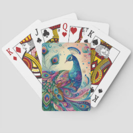 Cartas personalizadas de póquer con pavo real