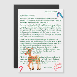 Cartas Personalizadas de Santa Renoes Magnéticos