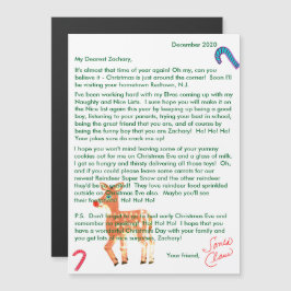 Cartas personalizadas del magnético reno de Santa