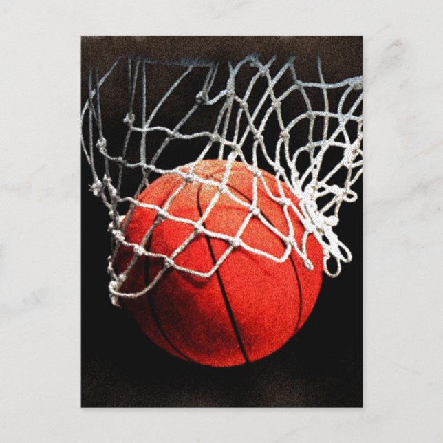 Cartas postales verticales de estreno de baloncest (Anverso)