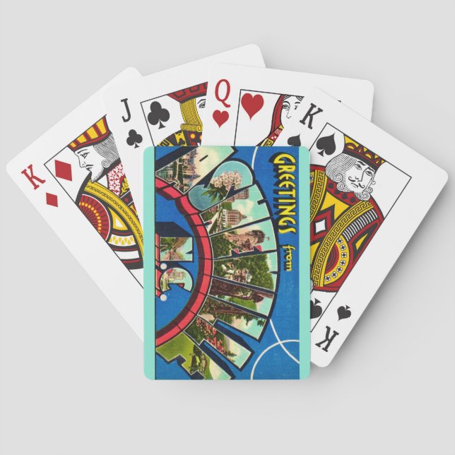 Cartas retro de Asheville NC (Reverso)